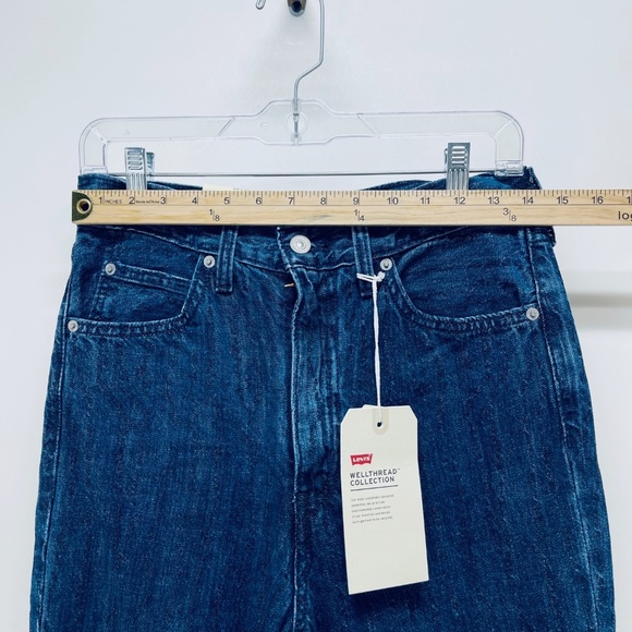 Levi's 70's High Straight Wellthread Collection Women’s Jeans Blue Sz 28x29 New - Picture 3 of 16